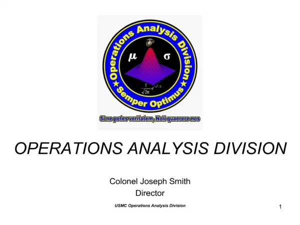 operations analysis division