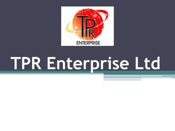 TPR Enterprise Ltd Colchester