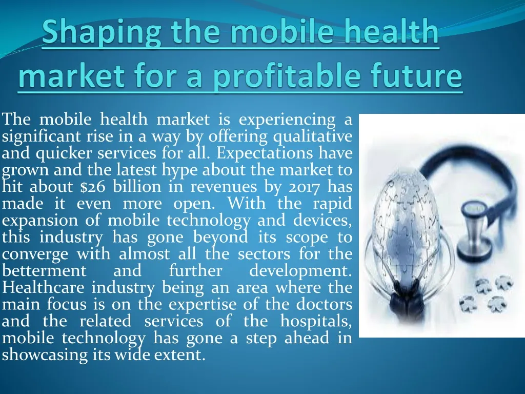 shaping the mobile health market for a profitable future
