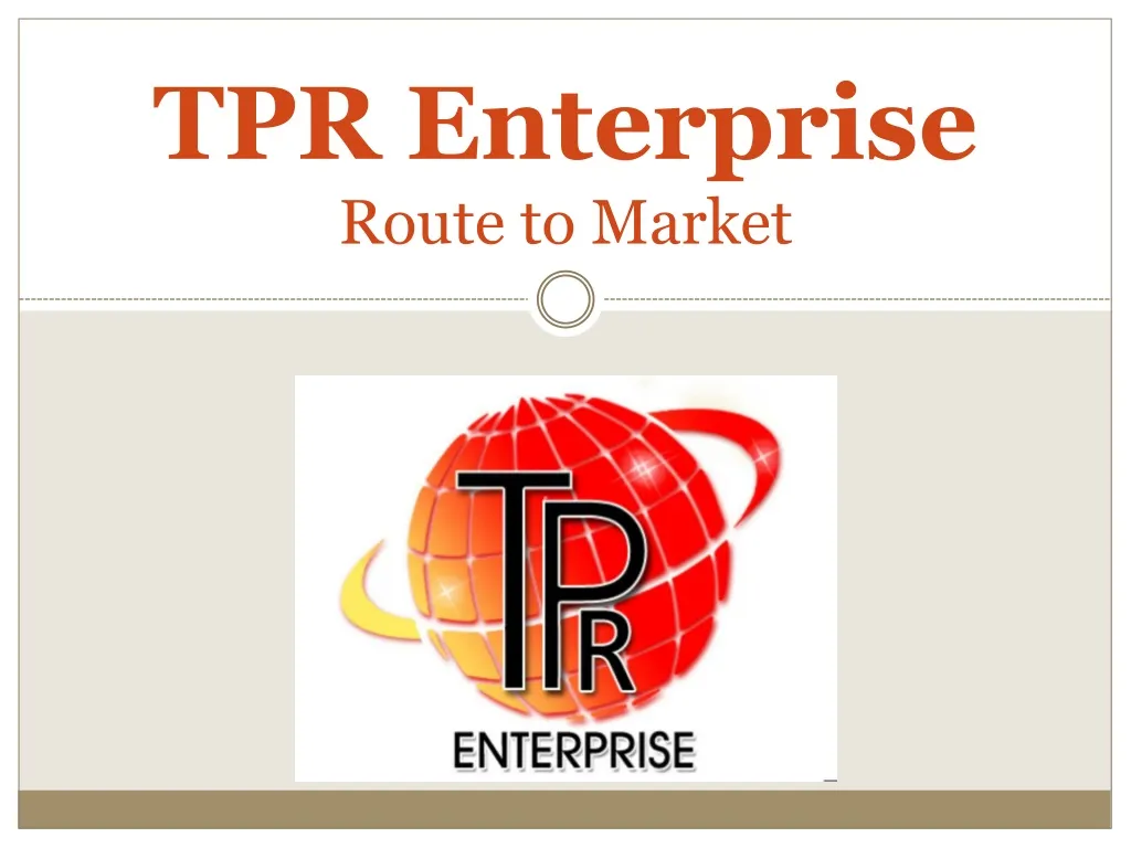 tpr enterprise route to market