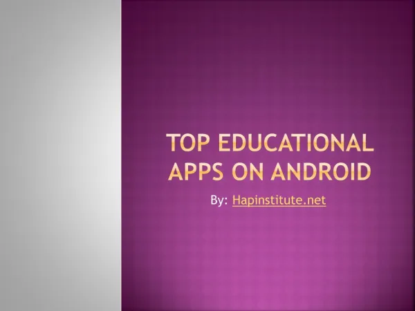 Top Educational Apps on Android