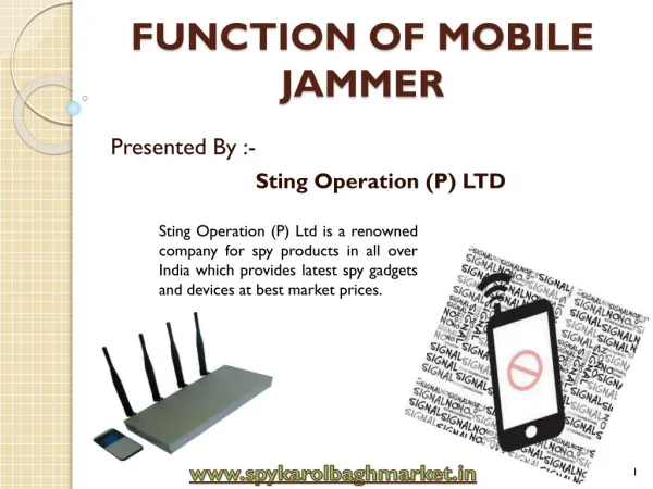FUNCTION OF MOBILE JAMMER