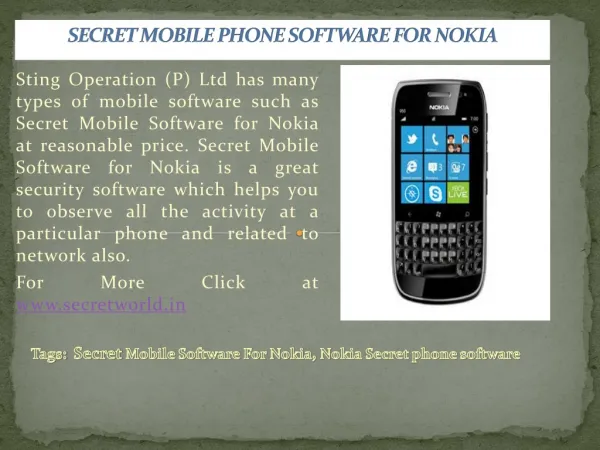 Secret Mobile Phone Software