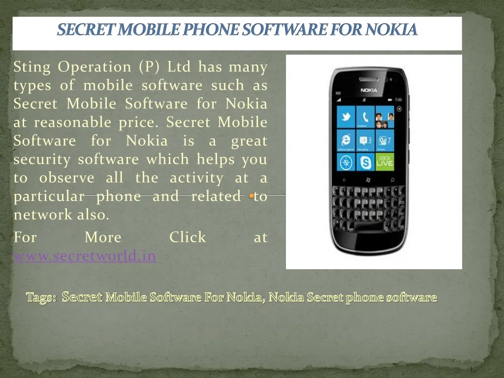 secret mobile phone software for nokia