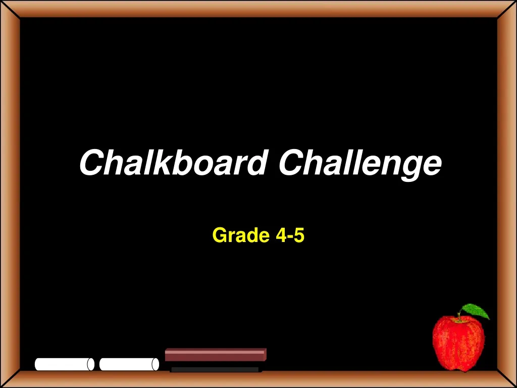 chalkboard challenge