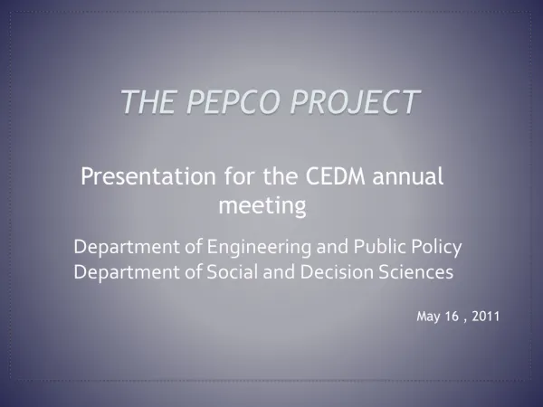 the Pepco project