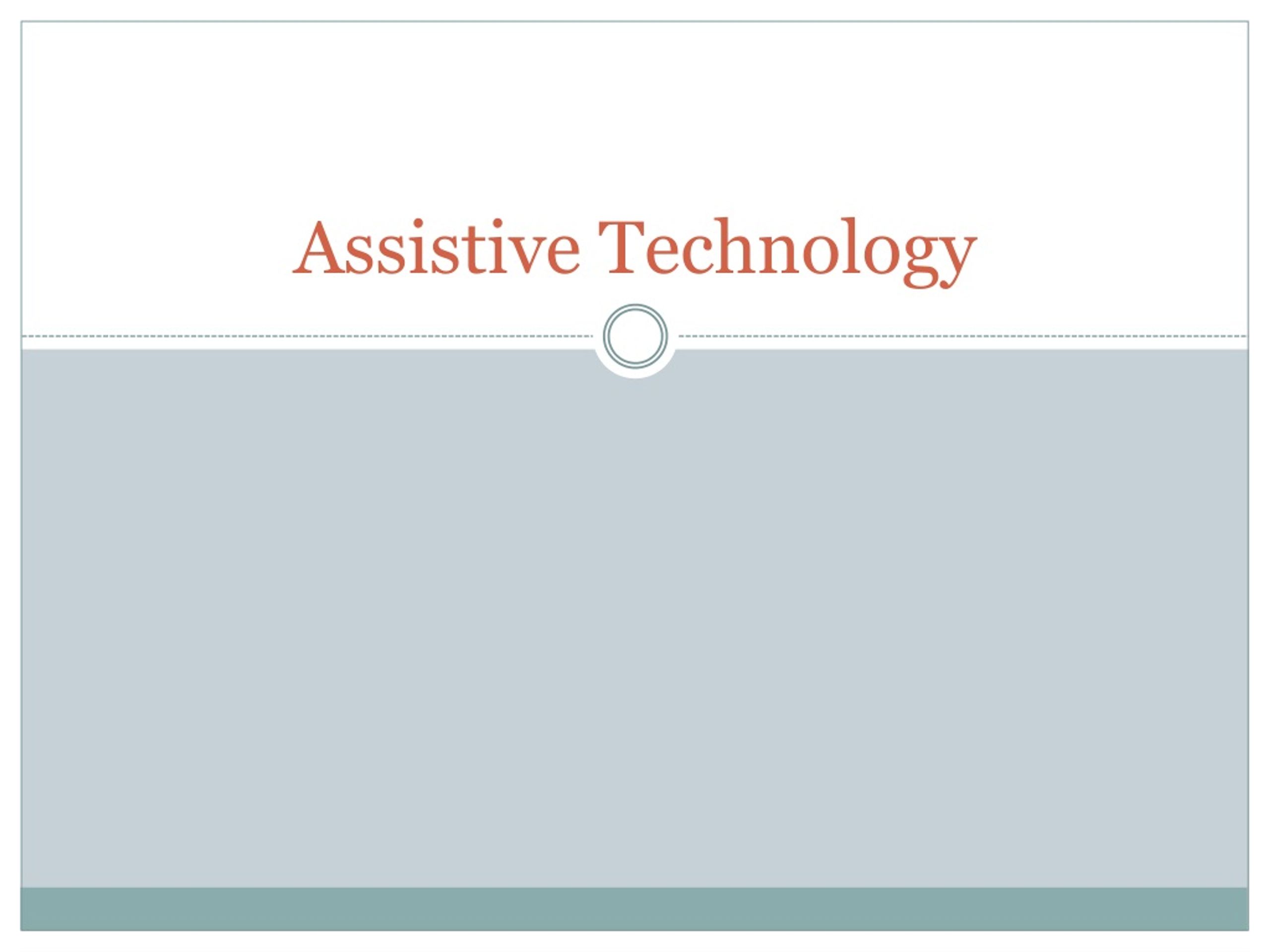 PPT - Assistive Technology PowerPoint Presentation, free download - ID ...