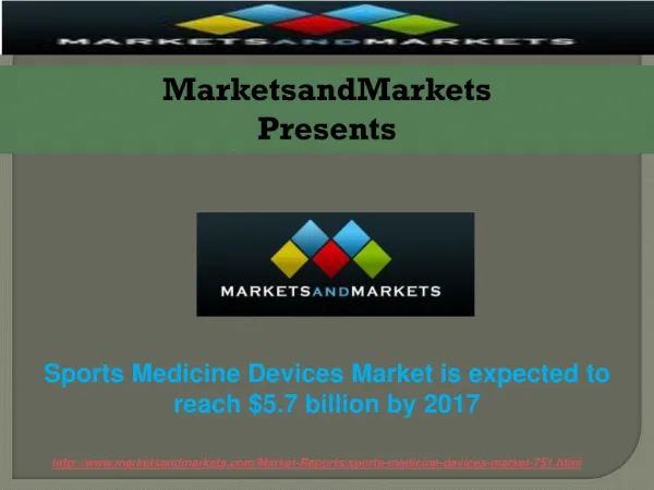 Market Research report on Sports Medicine Market by Products