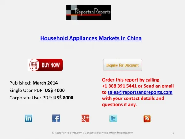 China Household Appliances Market by 2018 Economic Trends
