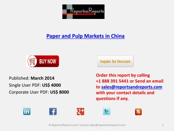 China Paper and Pulp Market Global Research Report