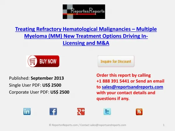 Treating Refractory Hematological Malignancies Therapeutic I