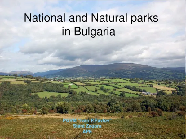 National and Natural parks in Bulgaria
