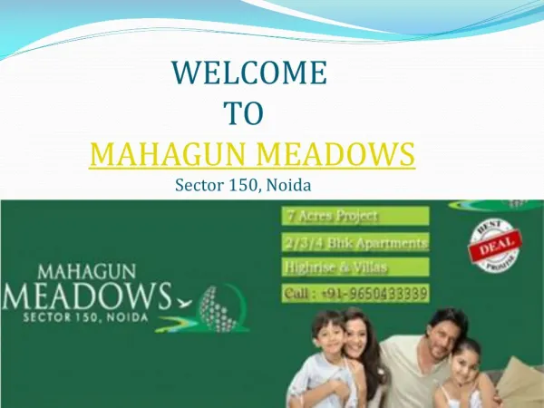 Mahagun Meadows new luxury flats Noida Extension