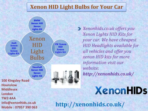 Mercedes Xenon HID Xenon Lights Kit