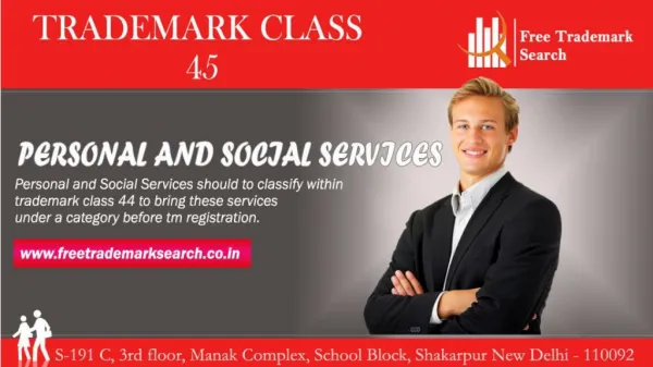 Trademark Class 45 | Personal and Social Services