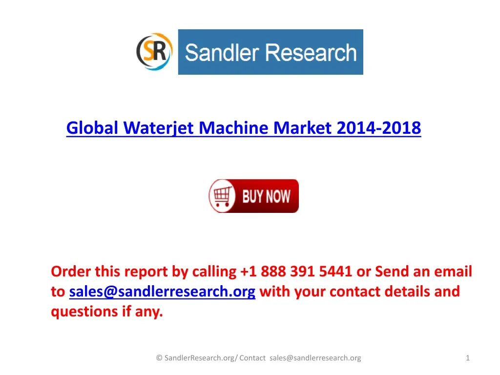 global waterjet machine market 2014 2018