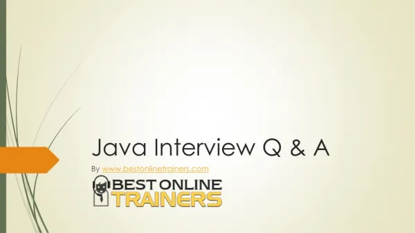 Java Interview Questions - Answers