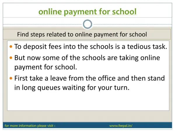 New search about online payment for school