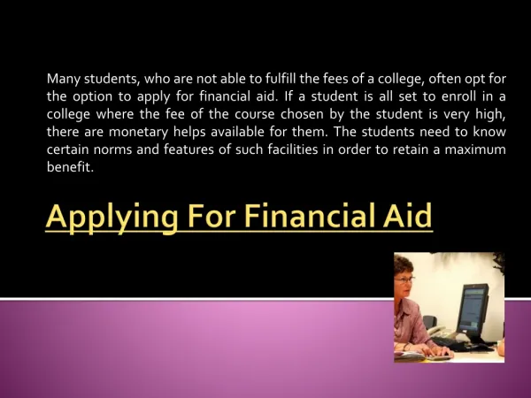 Applying For Student Loans