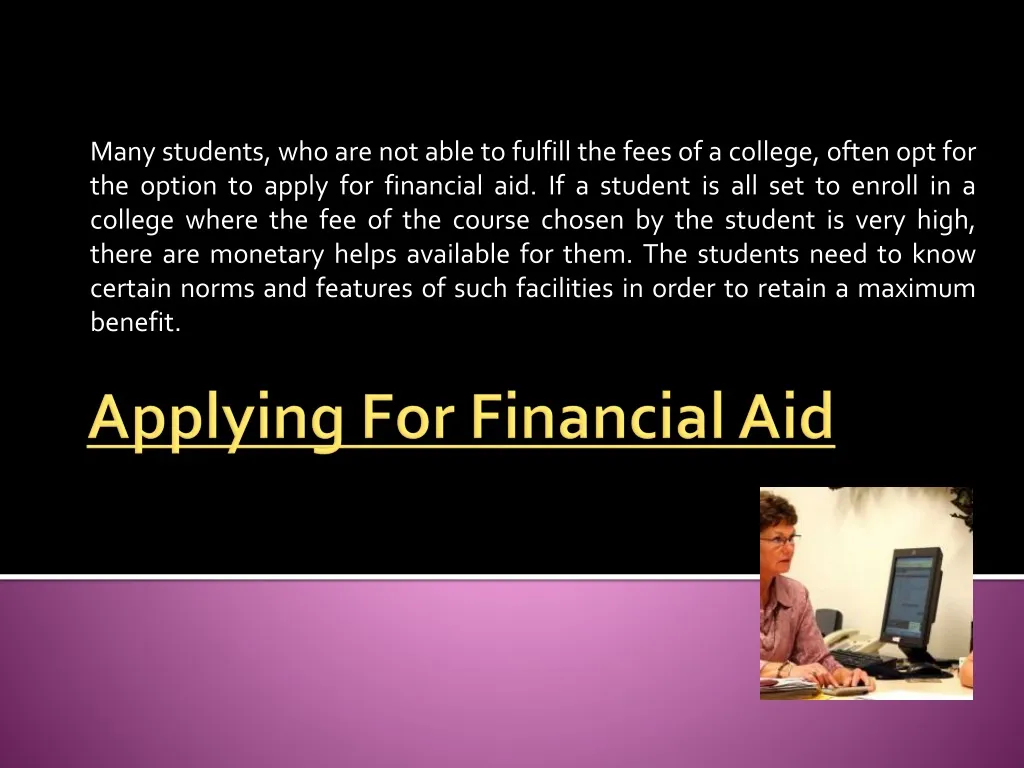 applying for financial aid