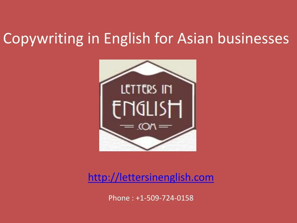 copywriting in english for asian businesses