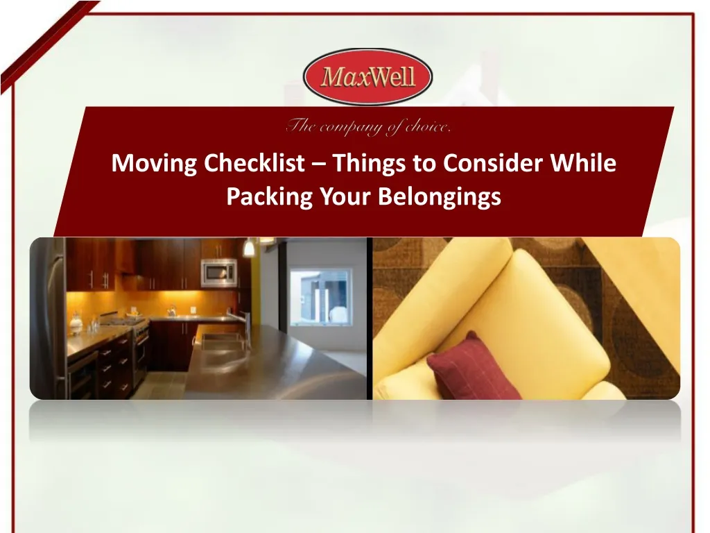 moving checklist things to consider while packing