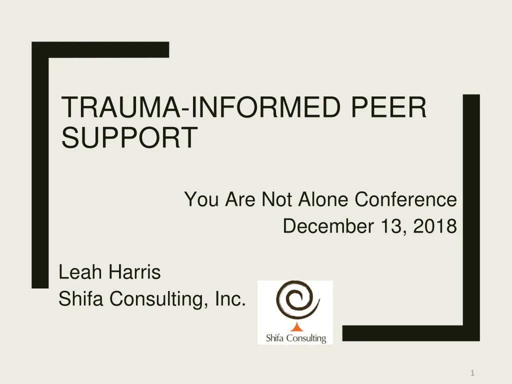 trauma informed peer support