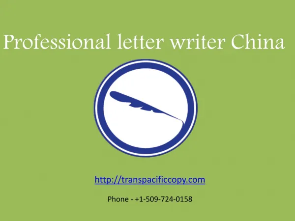 Professional letter writer China