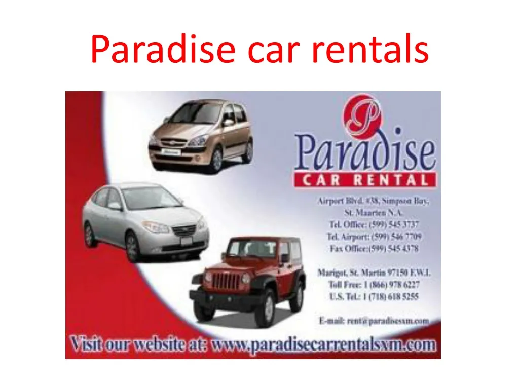 paradise car rentals