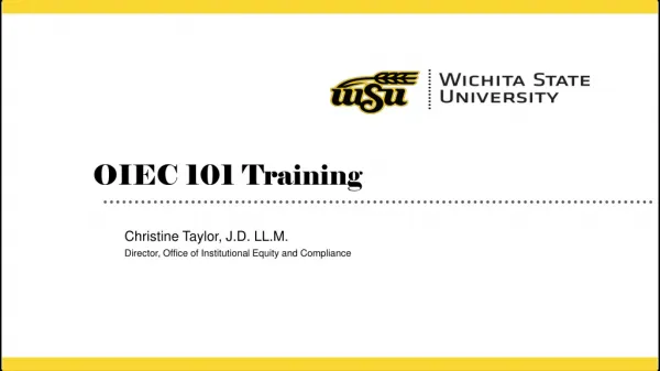 OIEC 101 Training