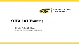 OIEC 101 Training - slide 1