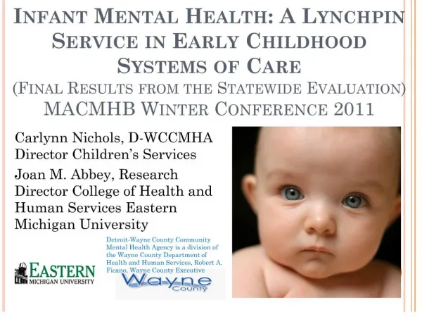infant mental health: a lynchpin service in early childhood ...