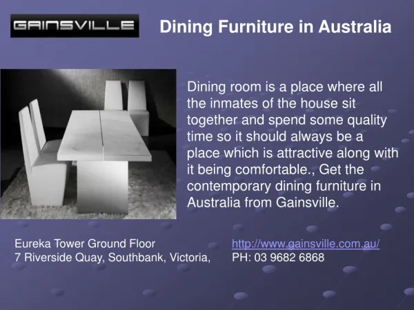 Dining Furniture in Australia