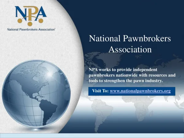 National Pawnbrokers Association offers Guidance to Pawnbrok