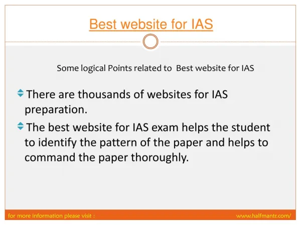 Steps of Best Website for IAS