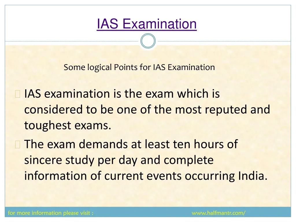 ias examination