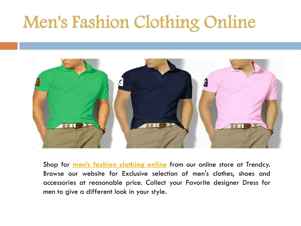 men s fashion clothing online