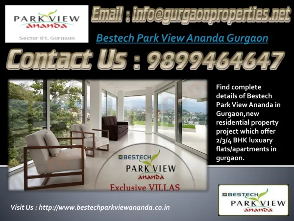 Bestech Park View Ananda Gurgaon