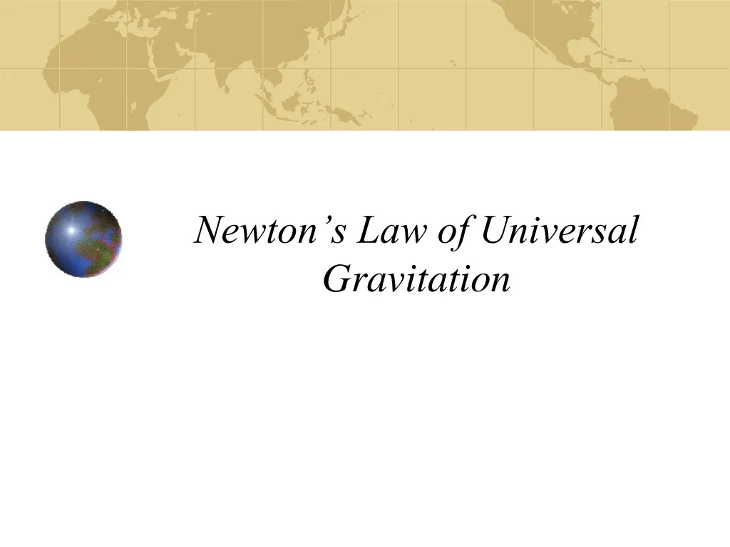 newton s law of universal gravitation