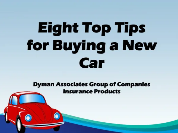 Eight Top Tips for Buying a New Car