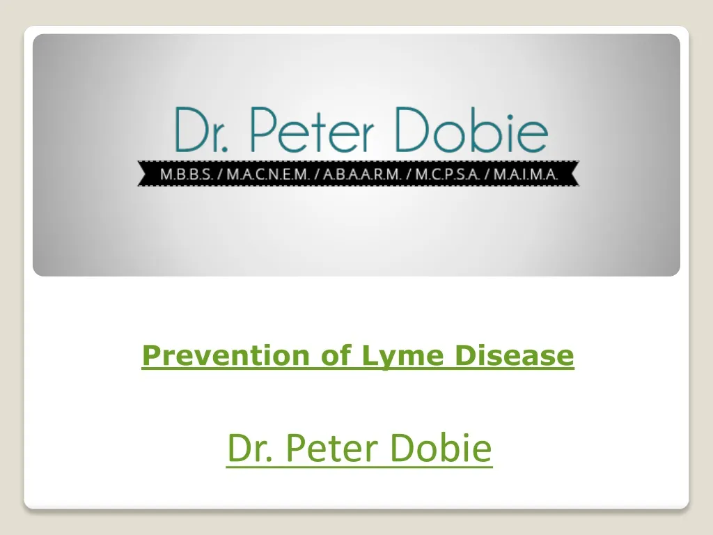 prevention of lyme disease