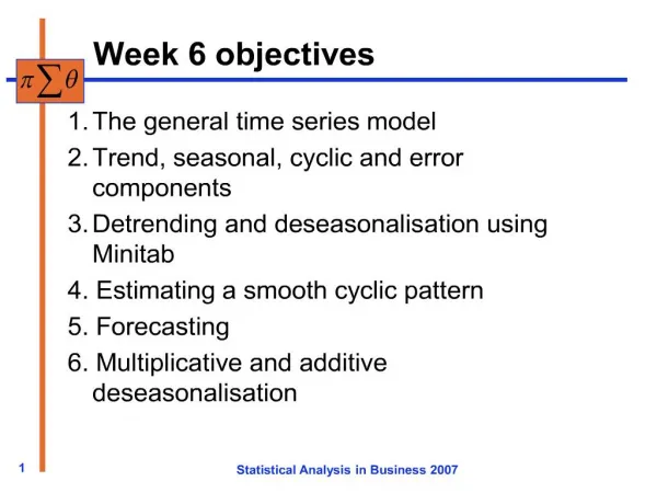 week 6 objectives