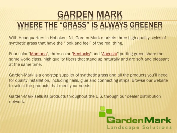 Synthetic turf - Garden Mark