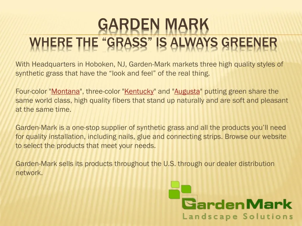 garden mark where the grass is always greener