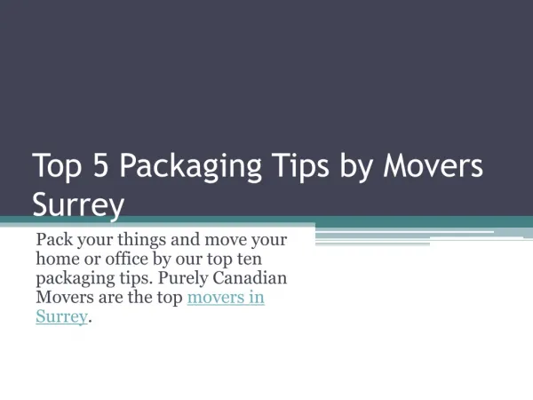 Helpful Moving Tips by Surrey Movers
