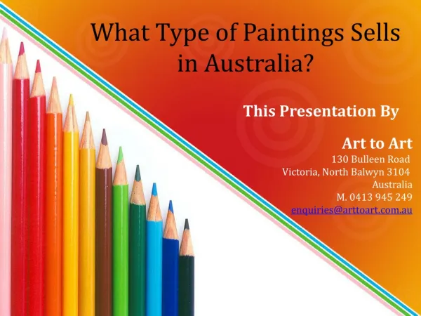What Type of Paintings Sells in Australia?