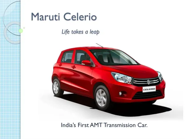 Maruti Celerio Automatic Transmission - Value for Money