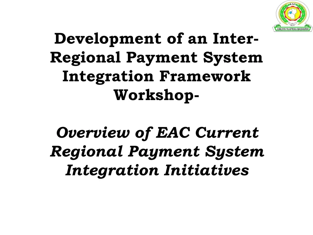 development of an inter regional payment system