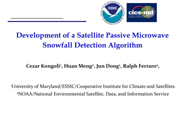 Development of a Satellite Passive Microwave Snowfall Detection Algorithm