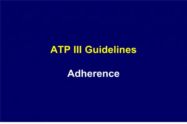 atp iii guidelines adherence